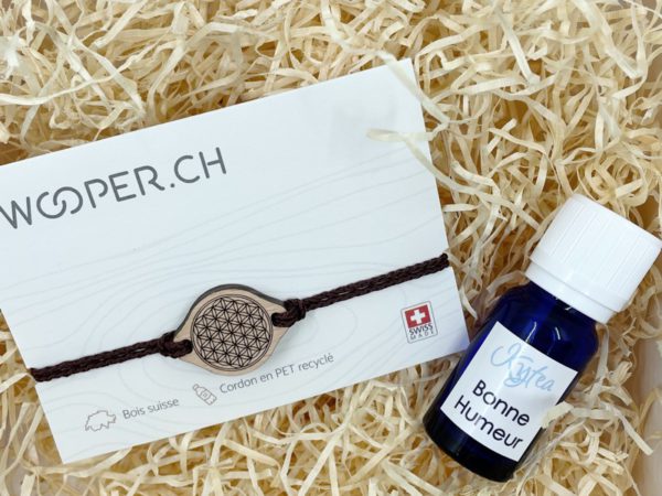 Coffret bracelet "Fleur de Vie" et Synergie Bonne Humeur